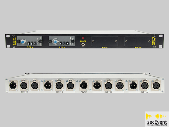 1HE  Quattro Mic-Preamp Rack -- SecEvent RA-MS104